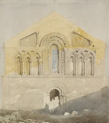 Facciata ovest della chiesa di Castle Rising, Norfolk